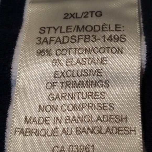 White and Navy Striped Long Sleeve Tee - Picture 5 of 5